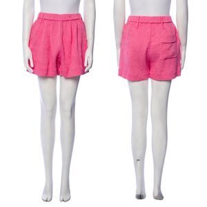 STAUD High Waisted Pull On Shorts 10 Wild Orchid Pink